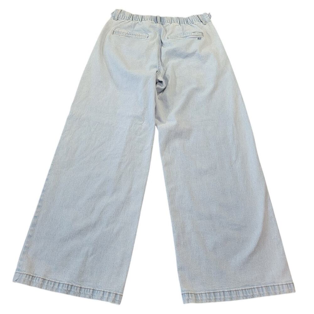 American Eagle Strigid Wide Leg Trouser Jeans High Waist Light Aglow 4 - Picture 6 of 16